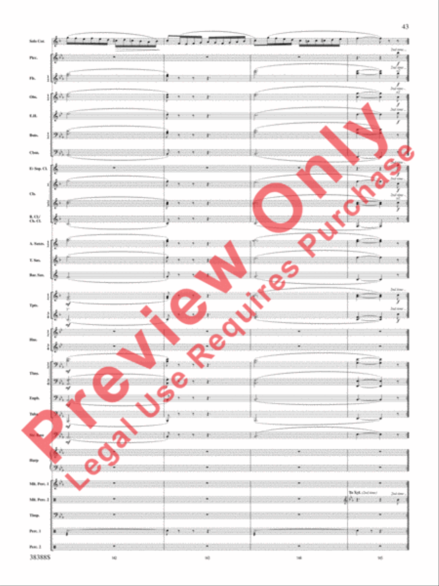 Napoli Napoli Concert Band scores gallery preview page 44