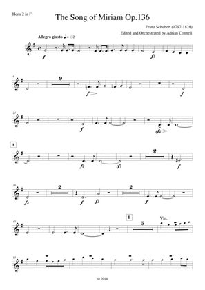 Schubert - The Song of Miriam Op.136 - Horn 2