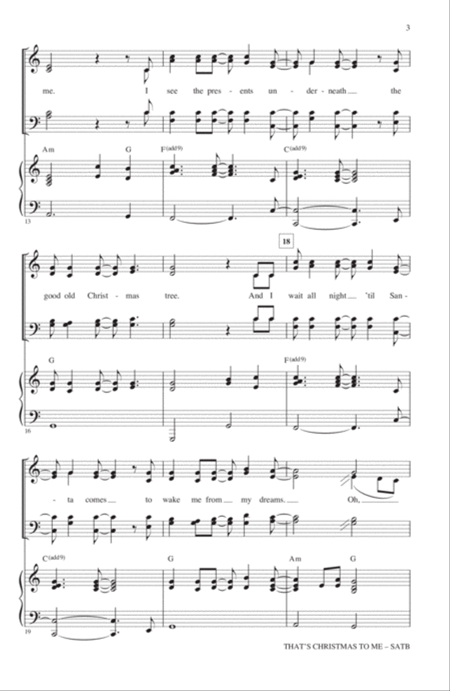 That's Christmas To Me (arr. Mark Brymer) 4-Part scores gallery preview page 2