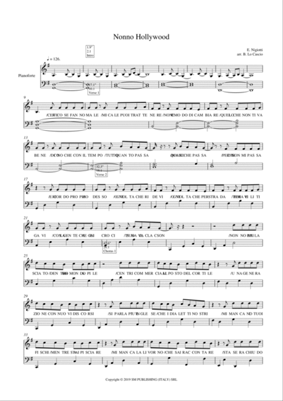Nonno Hollywood Piano Solo scores gallery preview page 2