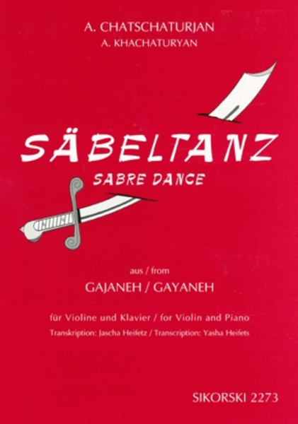 Aram Khachaturian – Sabre Dance by Aram Ilyich Khachaturian Violin Solo - Sheet Music