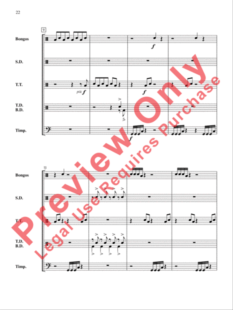 The Anthony J. Cirone Intermediate Percussion Ensemble Collection Percussion Ensemble scores gallery preview page 23