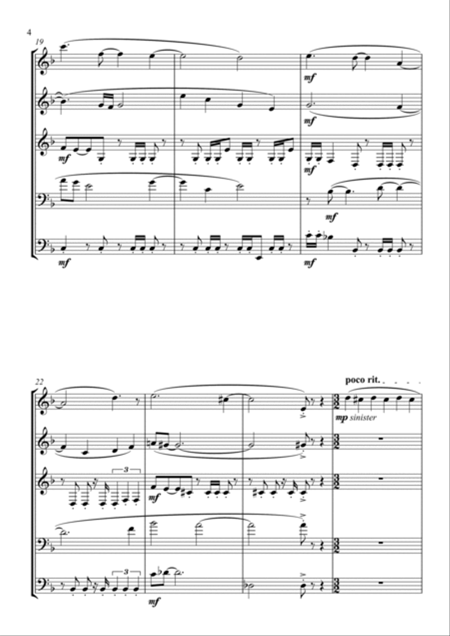 “Ankh-Morpork” for wind quintet Woodwind Quintet scores gallery preview page 4