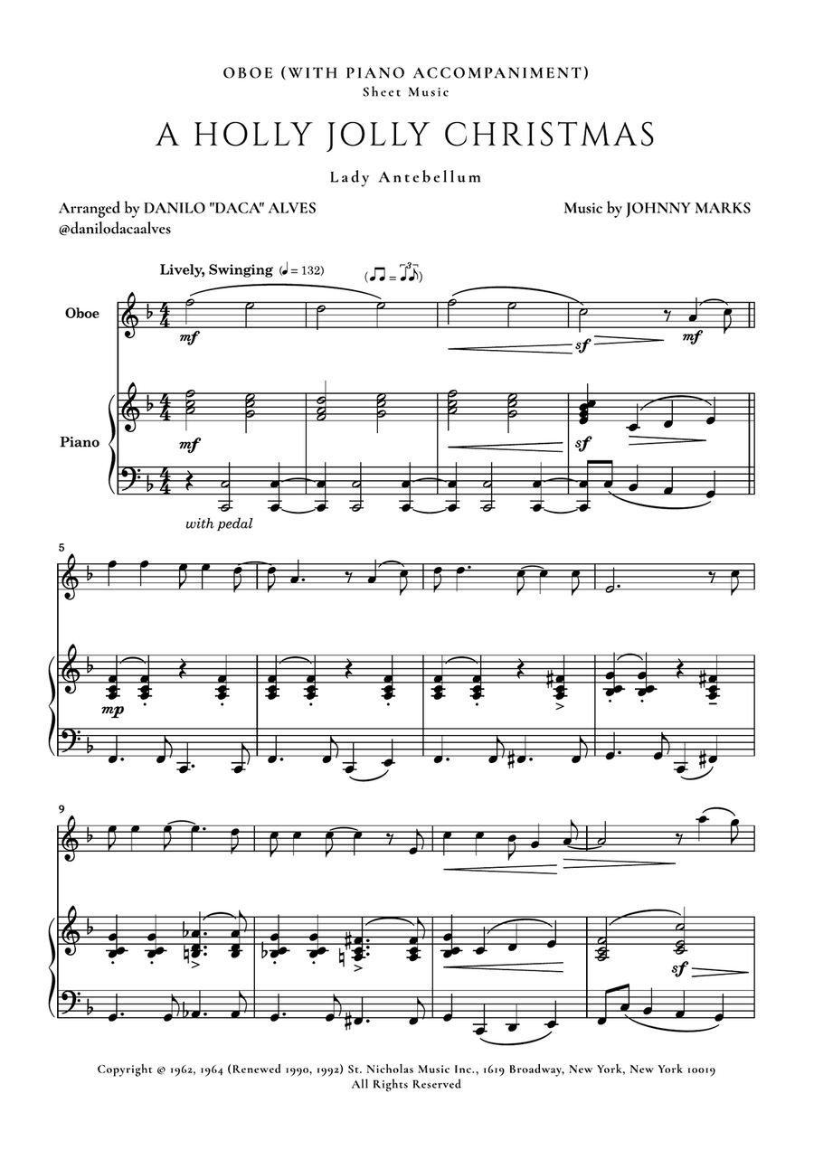 A Holly Jolly Christmas Piano scores gallery preview page 1