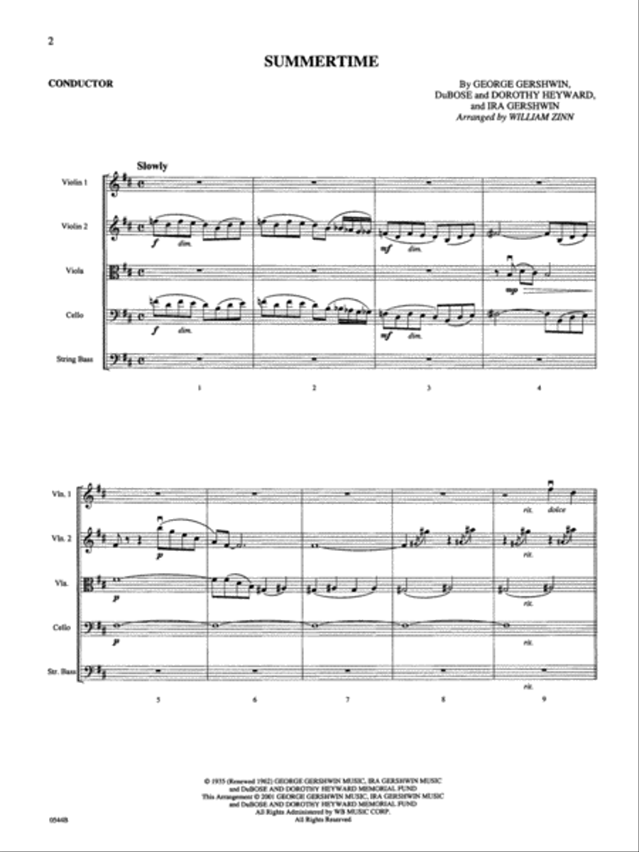 Porgy and Bess for Strings String Orchestra scores gallery preview page 3