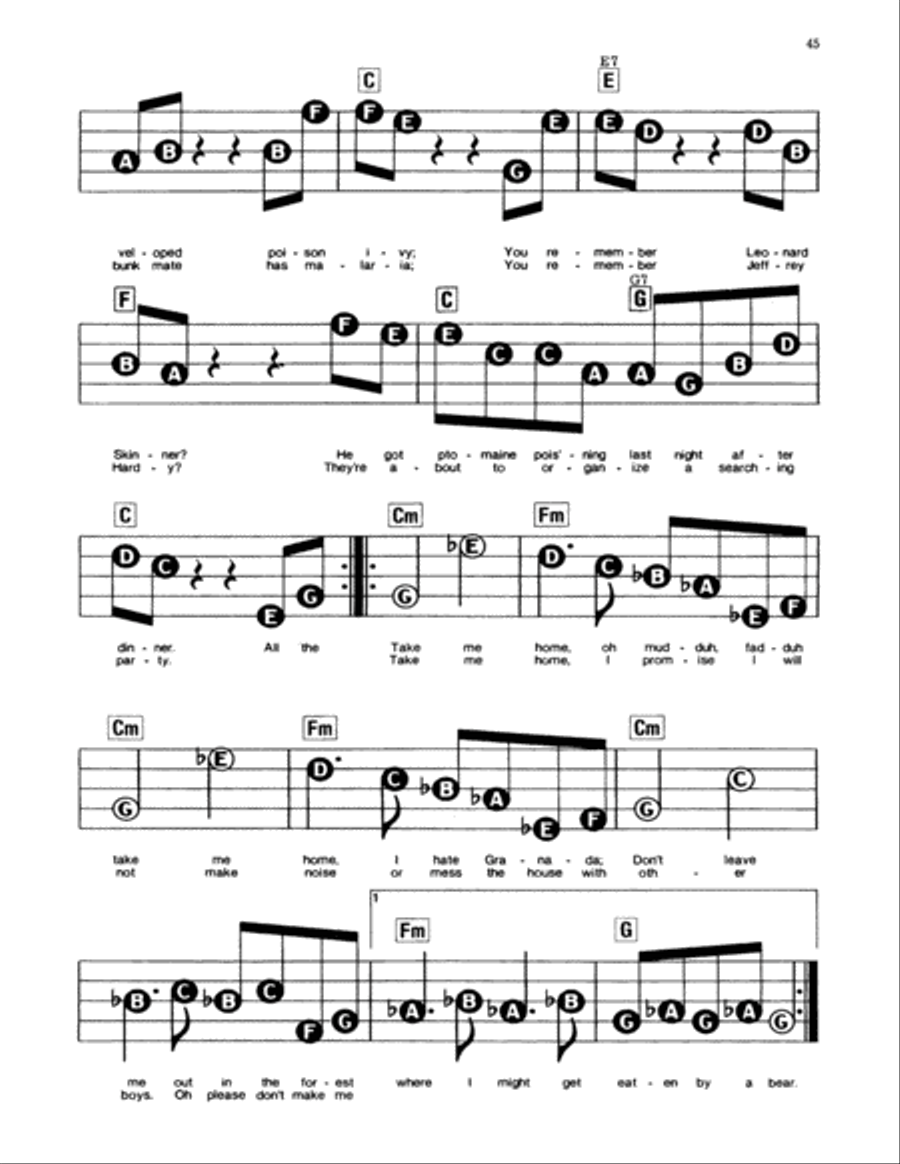 Hello Mudduh, Hello Fadduh! (A Letter From Camp) Electronic Keyboard scores gallery preview page 2