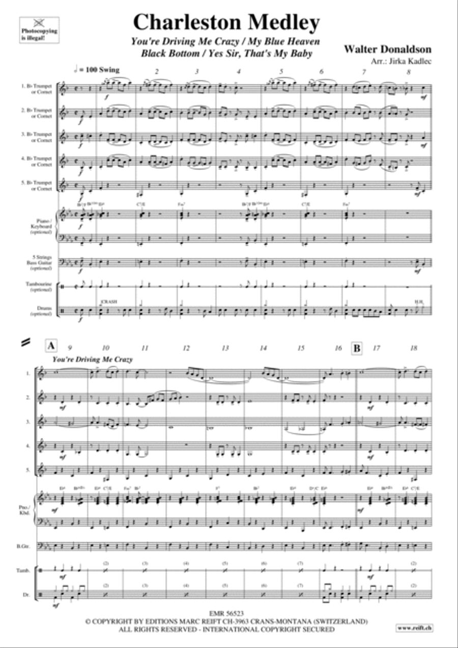 Charleston Medley Charleston Medley Cornet scores gallery preview page 3