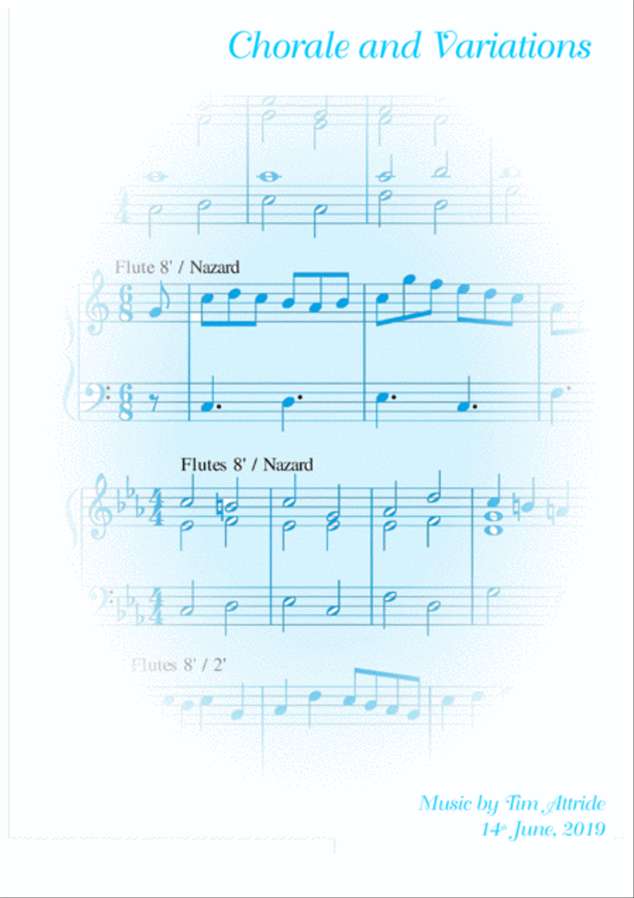 Chorale and Variations Organ Solo scores gallery preview page 1