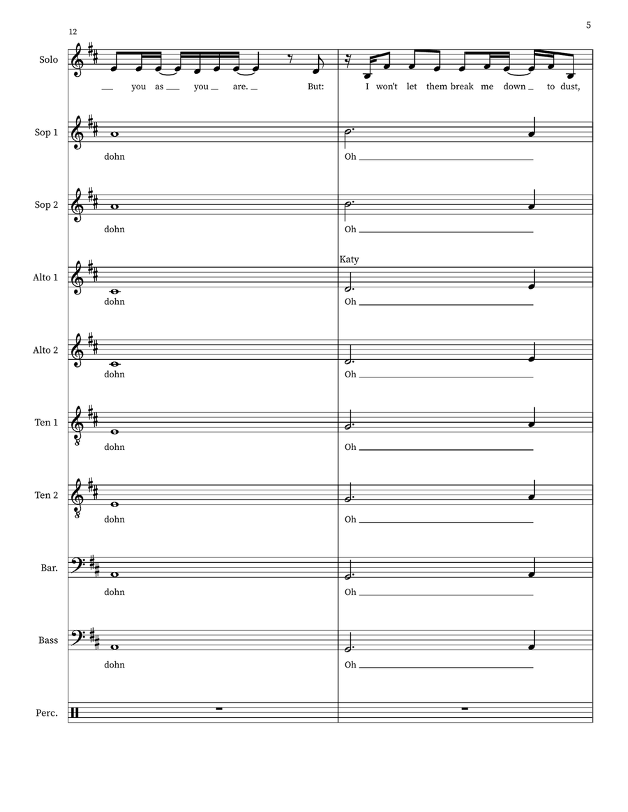 This Is Me Choir scores gallery preview page 5
