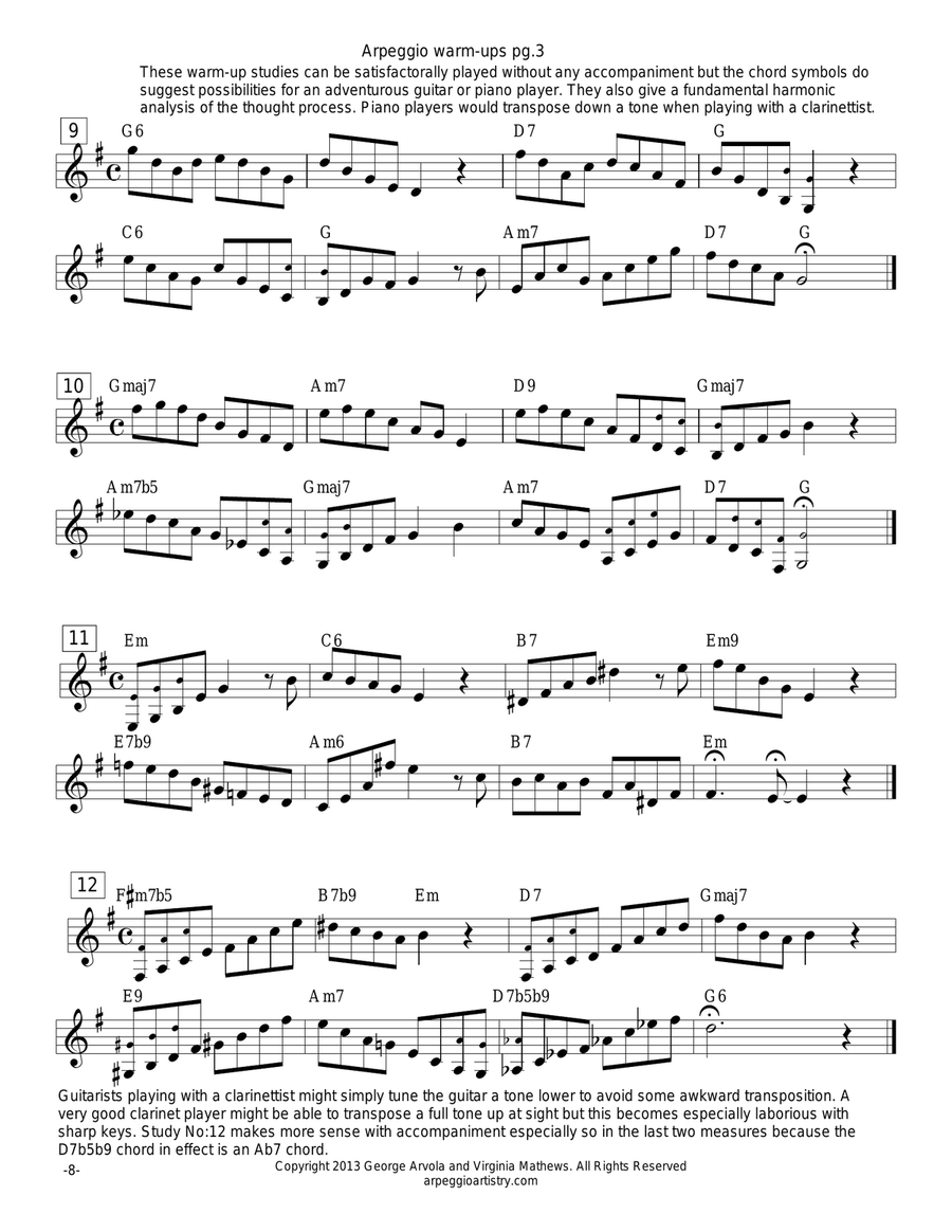 Arpeggio Warm-up Exercises for All Instruments. Large Ensemble scores gallery preview page 5
