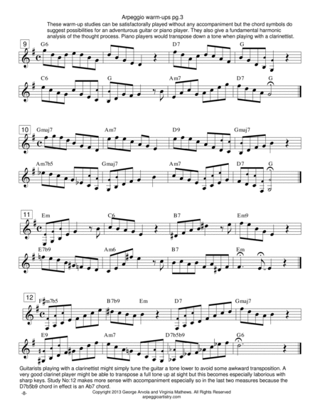 Arpeggio Warm-up Exercises for All Instruments.