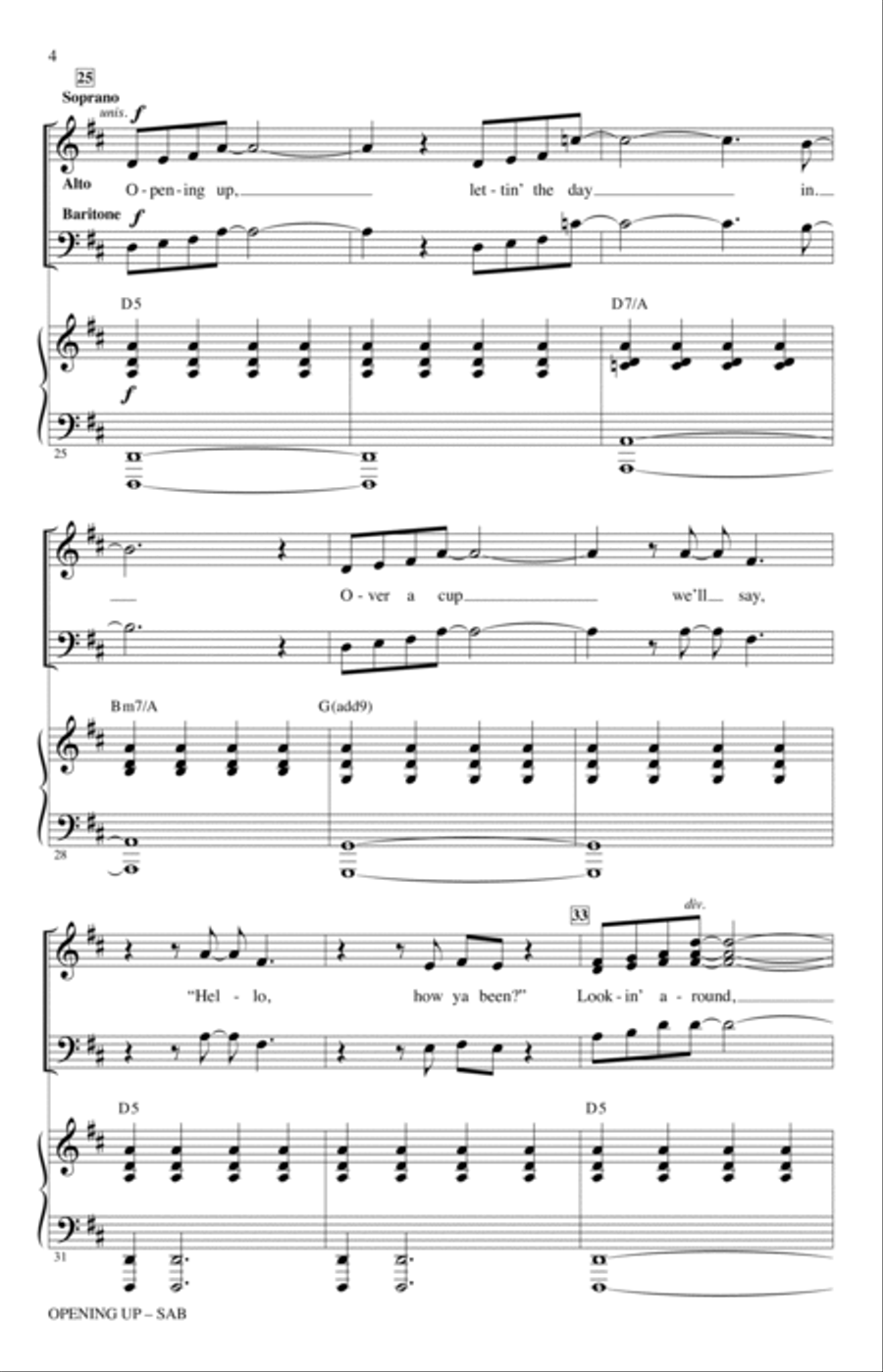 Opening Up (from Waitress The Musical) (arr. Mac Huff) 3-Part scores gallery preview page 3
