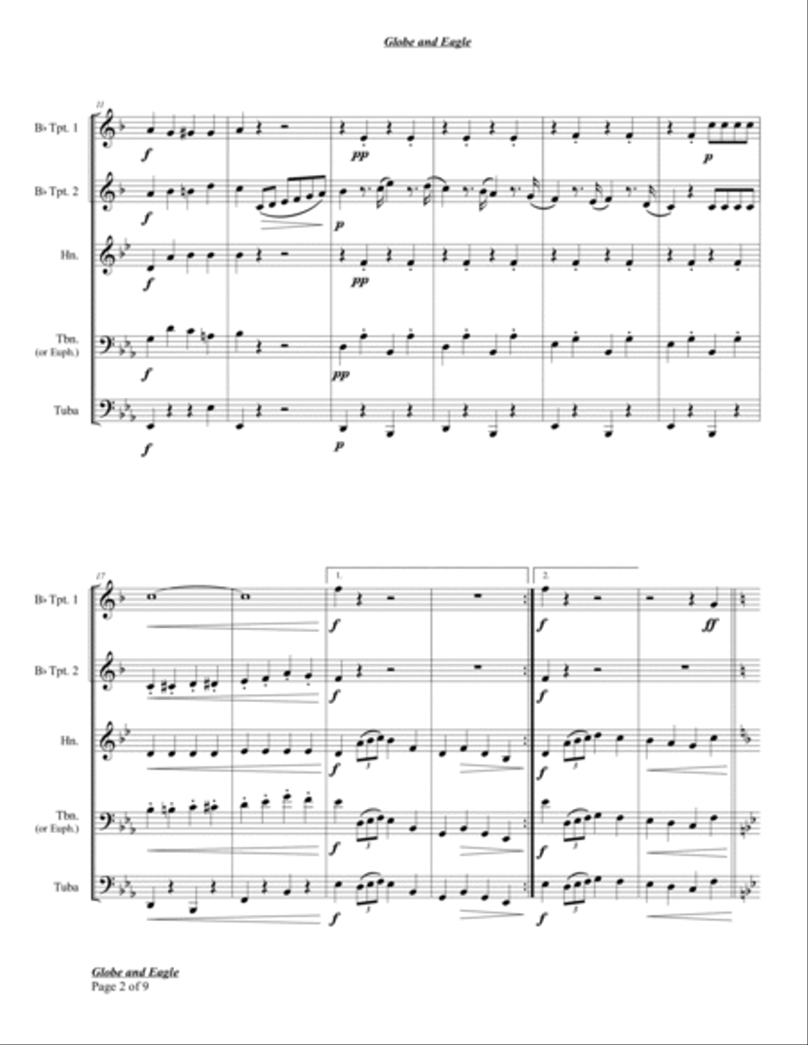 Globe and Eagle Chamber Music scores gallery preview page 4