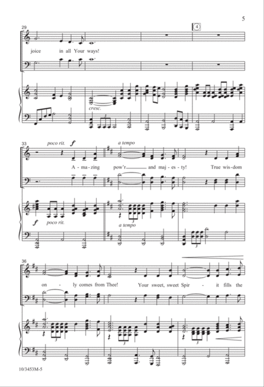 We Rejoice in All Your Ways 4-Part scores gallery preview page 5