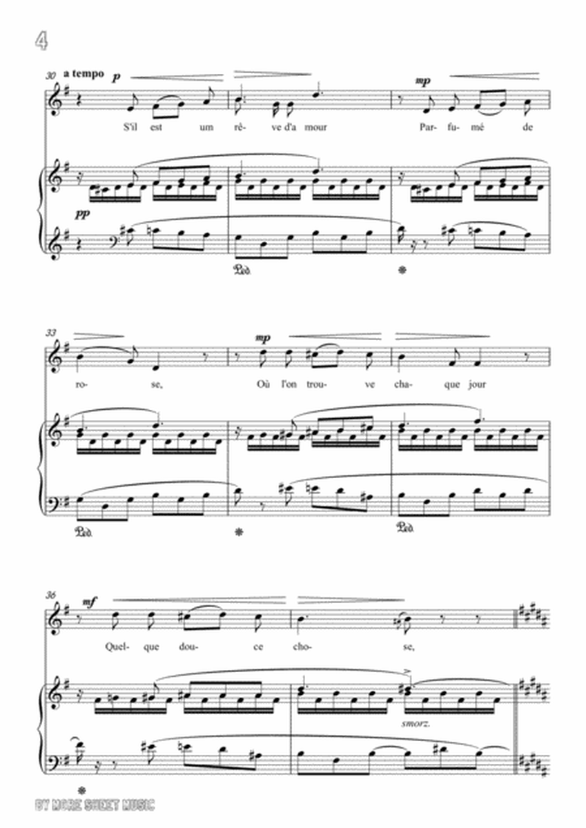 Liszt-S'il est un charmant gazon in G Major,for Voice and Piano image number null