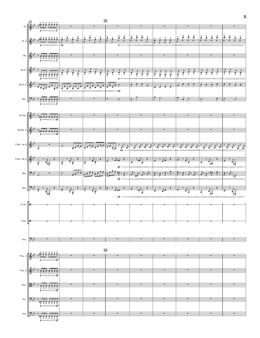 Symphony No. 1 in G Minor [1st and 3rd Mvmts.], Op. 14 Full Orchestra scores gallery preview page 5