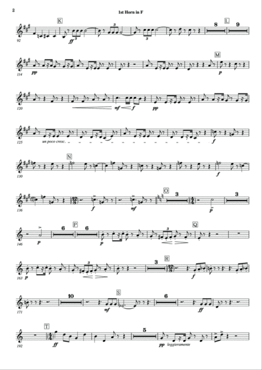 Symphony No.6 Pathetique Movement III [Parts] Horn in F 1st,2nd,3rd,4th Marching Band scores gallery preview page 2