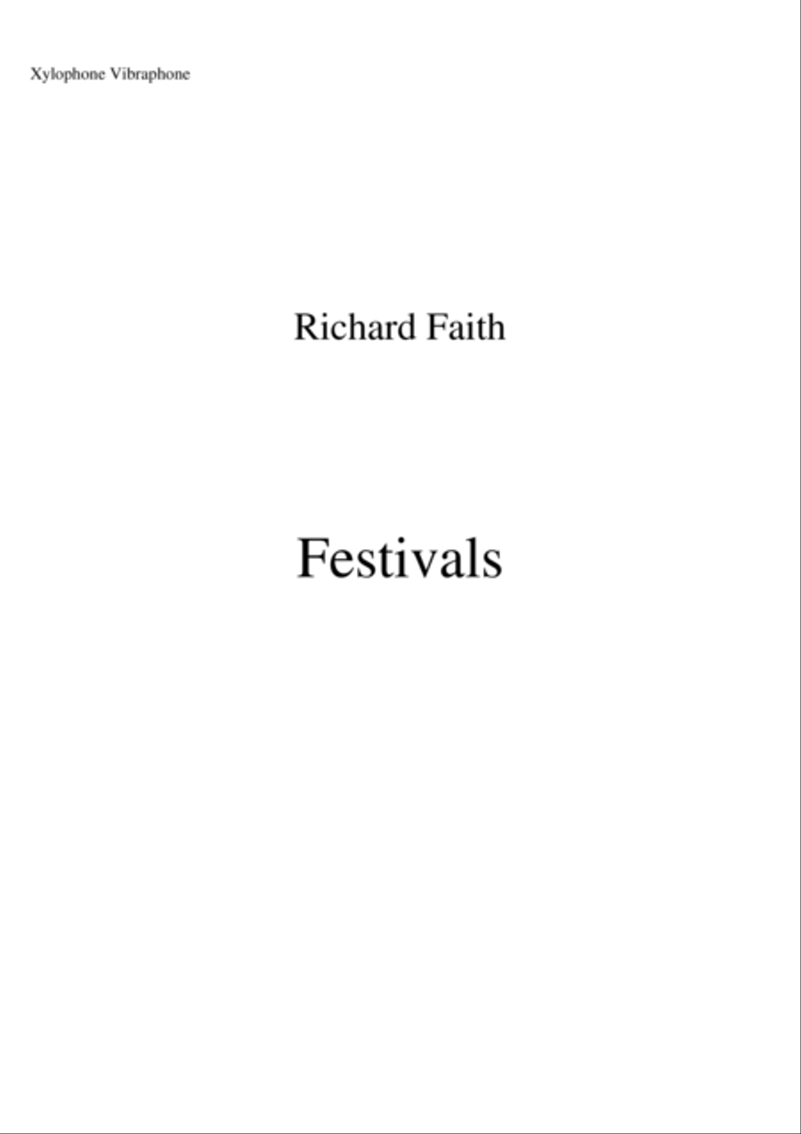 Richard Faith/László Veres: Festivals for concert band, mallet percussion part Concert Band scores gallery preview page 1