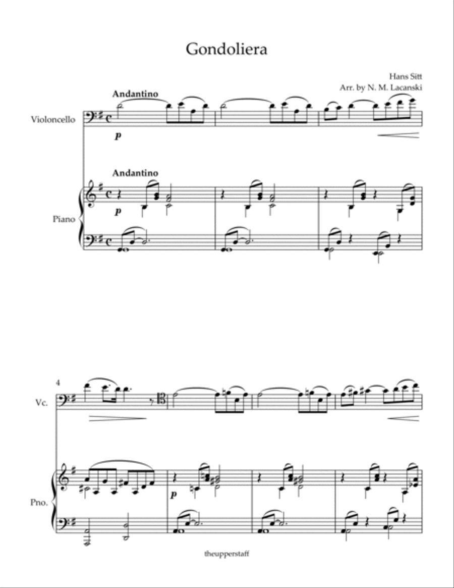 Gondoliera Piano scores gallery preview page 2