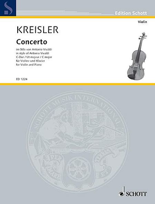 Kreisler Concerto Cmaj Vln Pft.red