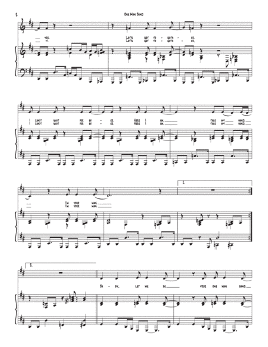 One Man Band One Man Band Voice scores gallery preview page 2