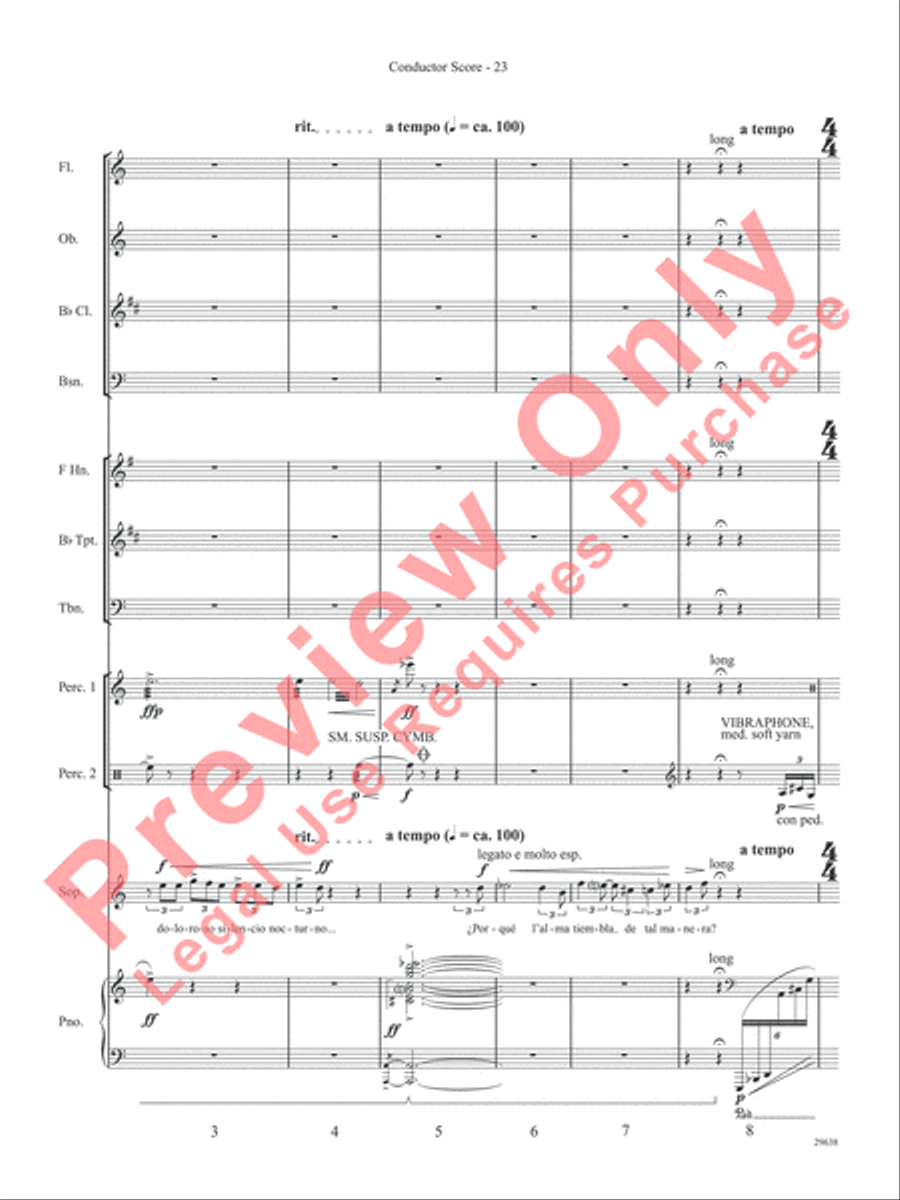 Three Spanish Songs (for Soprano and Wind Ensemble) Concert Band scores gallery preview page 28