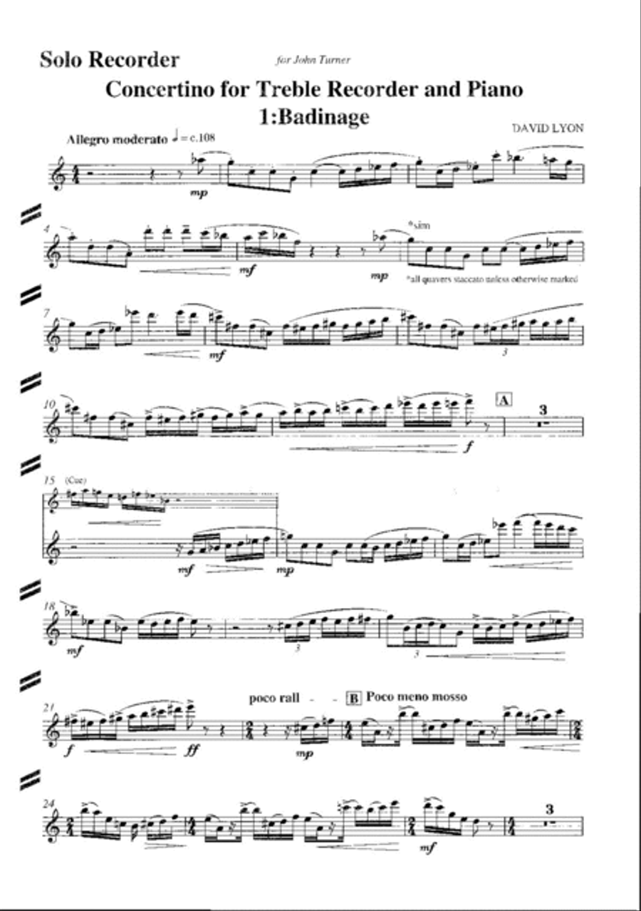 Concertino Concertino Alto Recorder scores gallery preview page 2