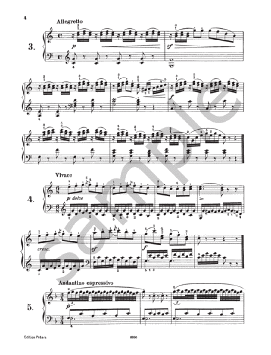 160 Eight-Bar Exercises Op. 821 for Piano Piano Method scores gallery preview page 3