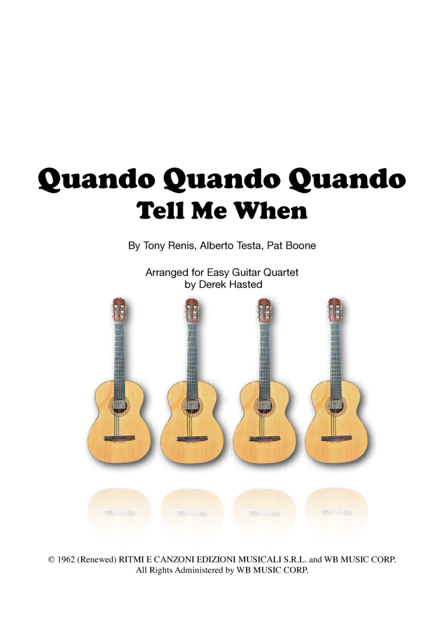 Quando, Quando, Quando (tell Me When) Guitar Ensemble scores gallery preview page 1