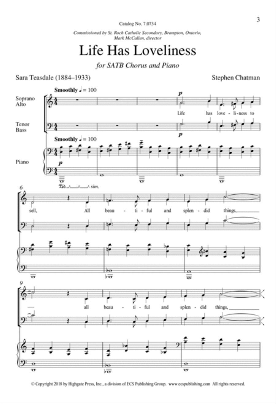 Life Has Loveliness 4-Part scores gallery preview page 2