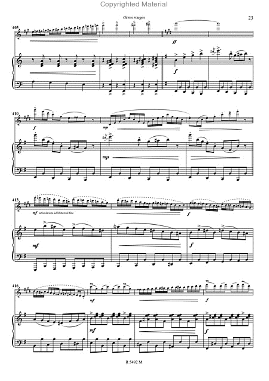 Ocres rouges Piano Accompaniment scores gallery preview page 17