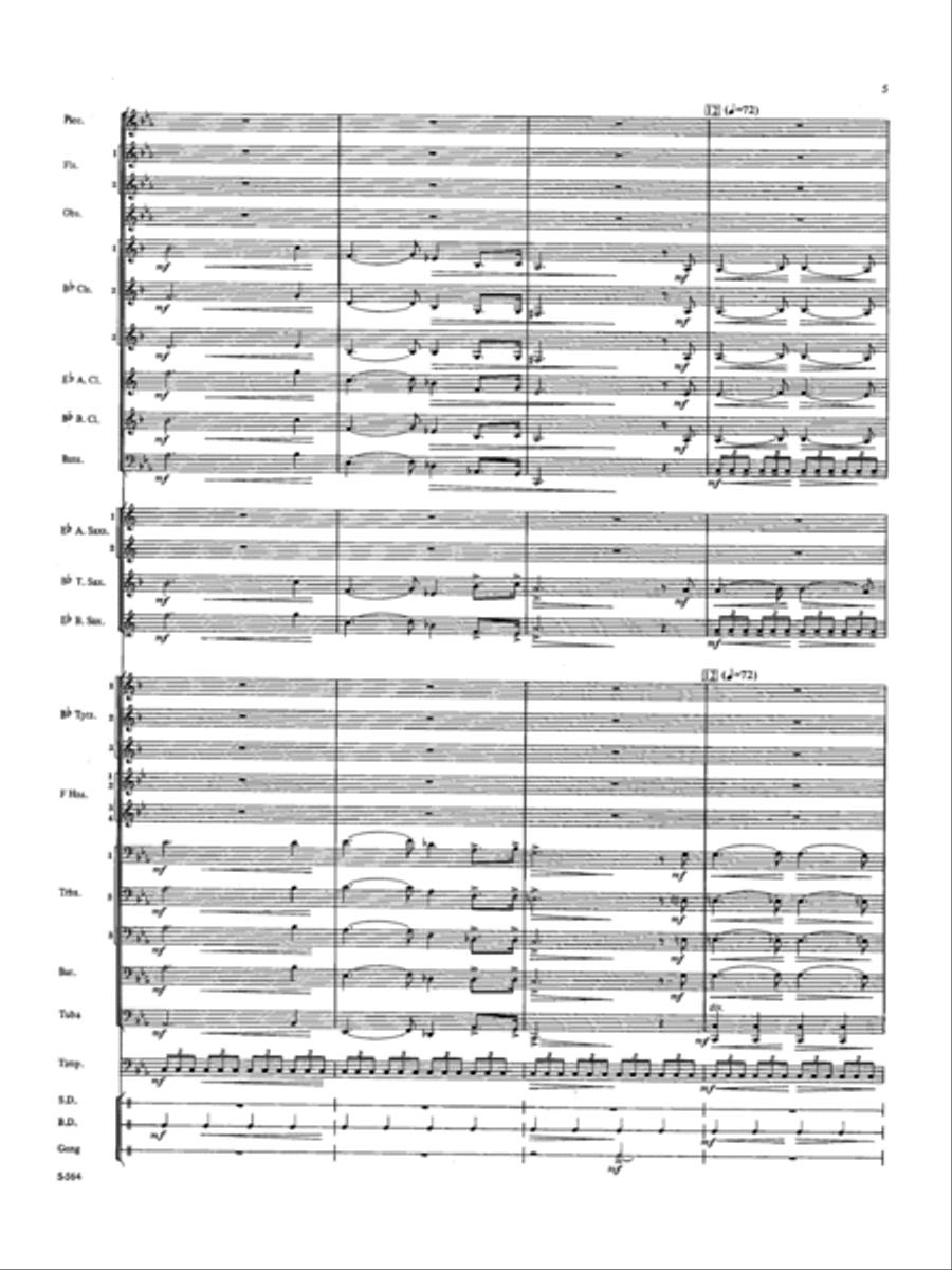 Mystery on Mena Mountain - Full Score Concert Band scores gallery preview page 5
