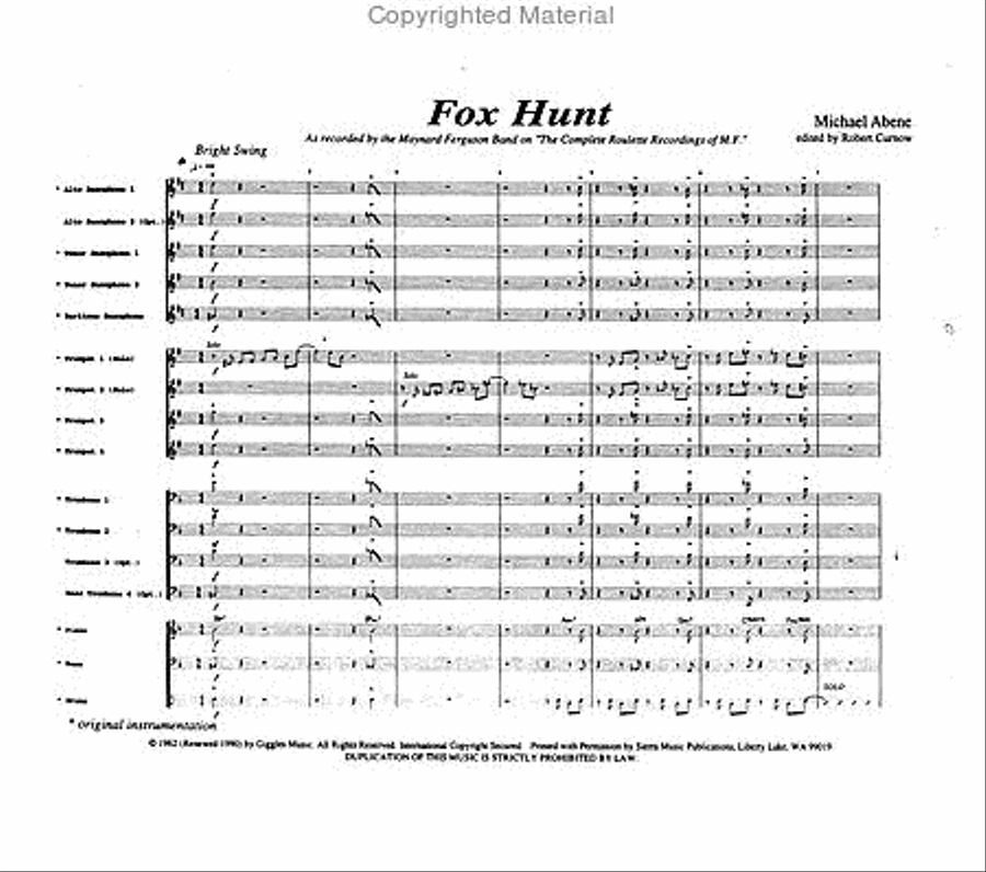 Fox Hunt Fox Hunt Big Band scores gallery preview page 2