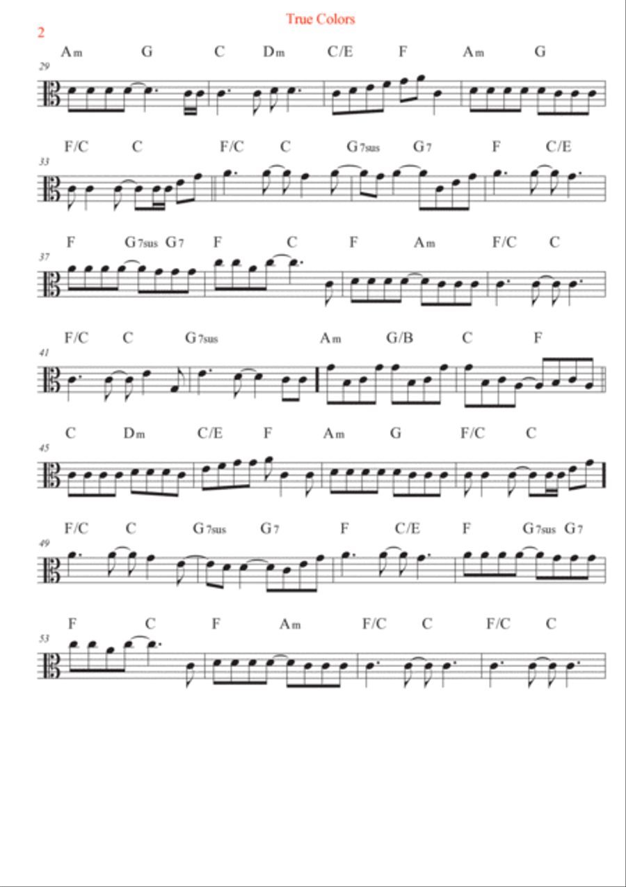 True Colors Viola Solo scores gallery preview page 2