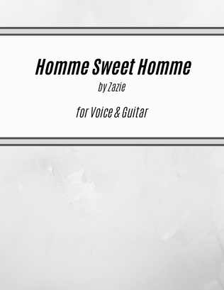 Book cover for Homme Sweet Homme
