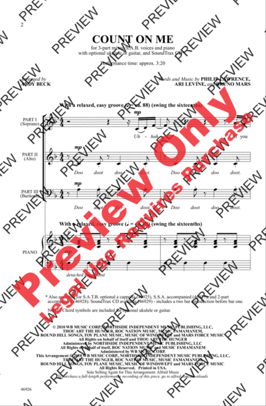 Count on Me 3-Part scores gallery preview page 2
