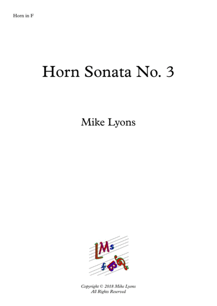 Horn Sonata No. 3 - 1st. Movement: Dance - Maestoso/Allegro image number null