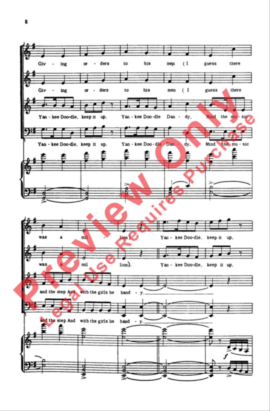Yankee Doodle 4-Part scores gallery preview page 8