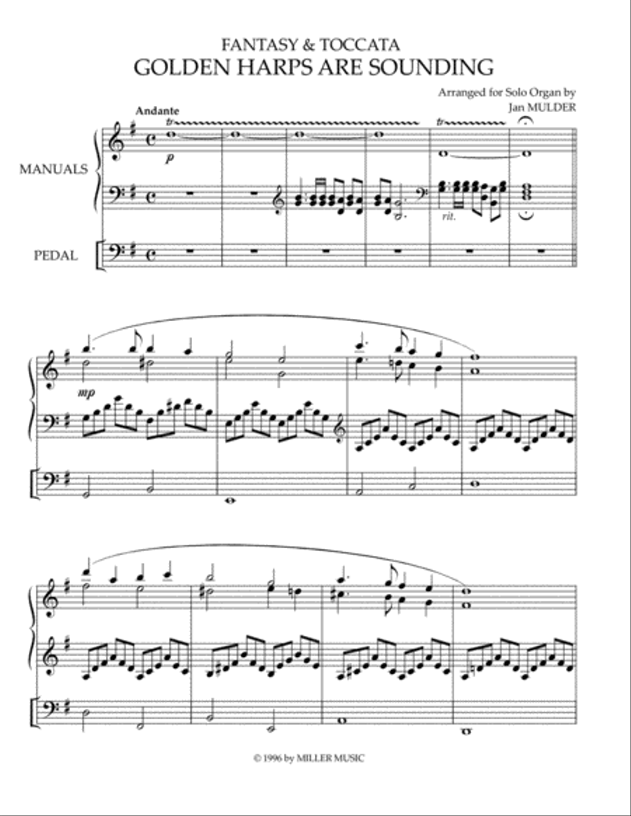 Golden Harps Are Sounding Harp scores gallery preview page 1