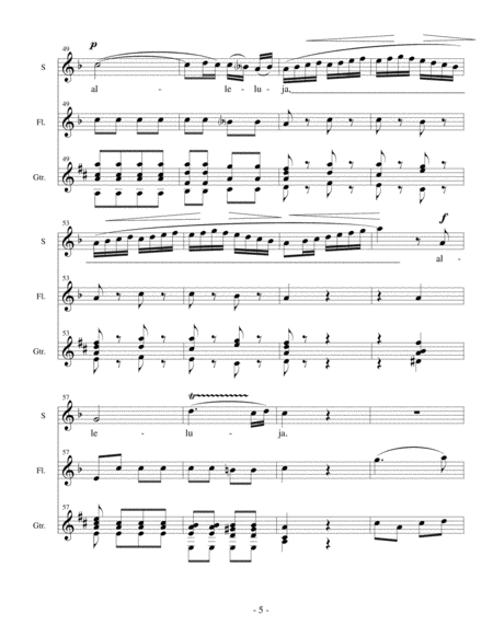 Mozart Alleluja (soprano voice, flute, and classical guitar)