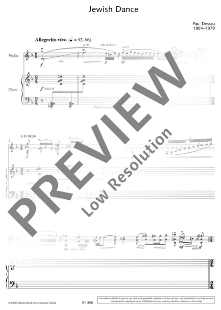 Jewish Dance Jewish Dance Violin Solo scores gallery preview page 6