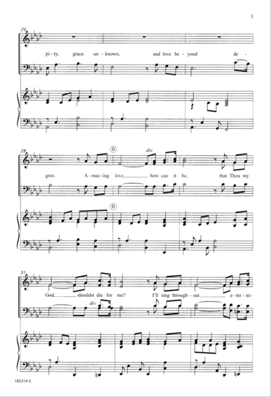 Amazing Grace, Amazing Love 4-Part scores gallery preview page 5