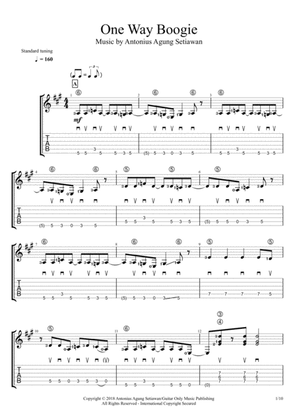 One Way Boogie (Solo Guitar Tablature)