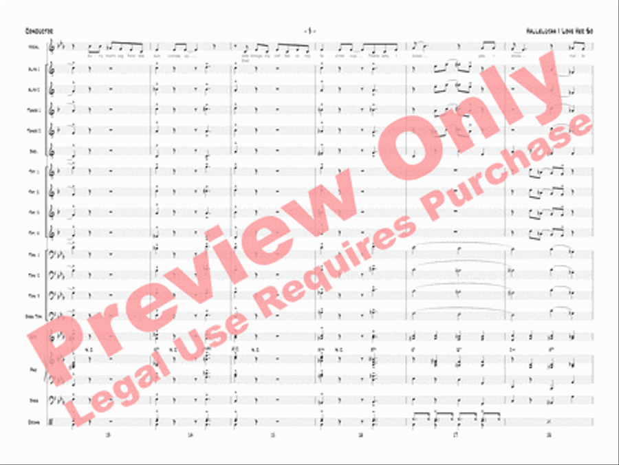 Hallelujah I Love Her So Jazz Ensemble scores gallery preview page 6