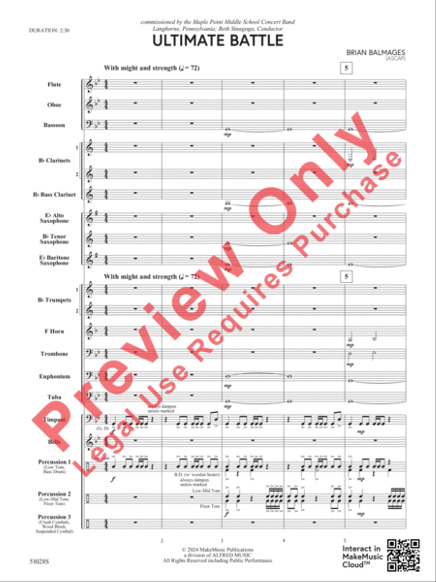 Ultimate Battle Ultimate Battle Concert Band scores gallery preview page 4