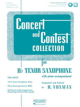 Book cover for Concert and Contest Collection for Bb Tenor Saxophone