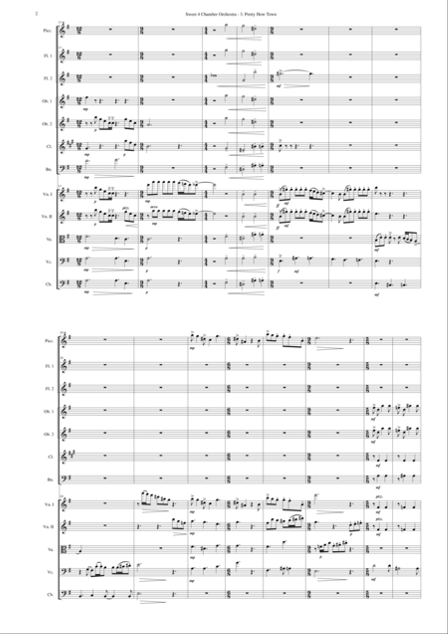 Pretty how town for chamber orchestra Chamber Orchestra scores gallery preview page 2