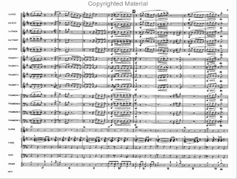 Baby Drives a Fast Car Jazz Ensemble scores gallery preview page 4