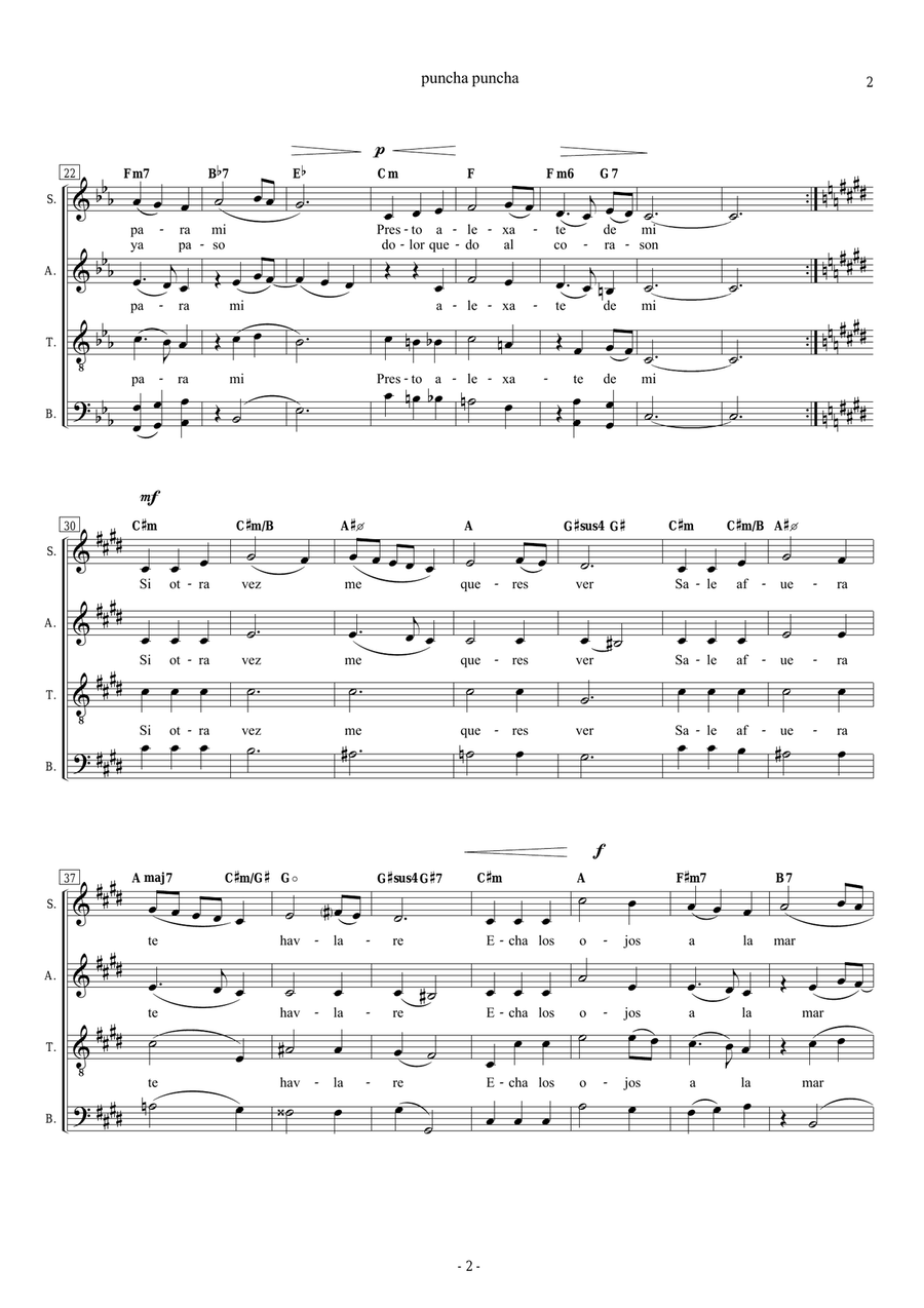 Puncha Puncha 4-Part scores gallery preview page 3