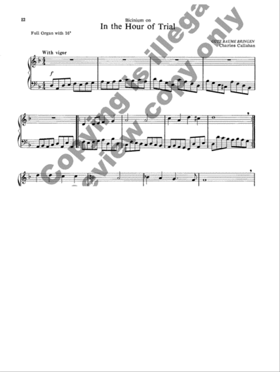 Lenten Music for Manuals, Set 1 Organ scores gallery preview page 13